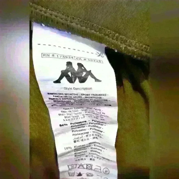 NWOT Y2K Kappa Olive Green Jogger Casual Comfy Gym Pants w/ Logo Strip SZ M - Picture 5 of 5